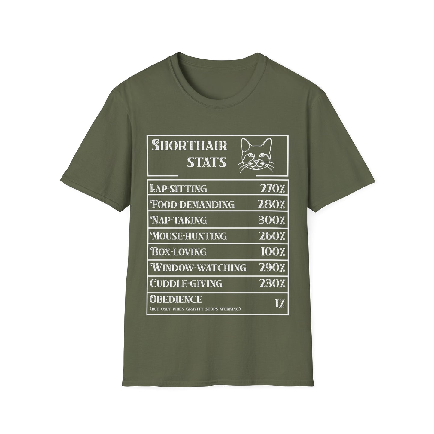 Domestic Shorthair Stats T-Shirt