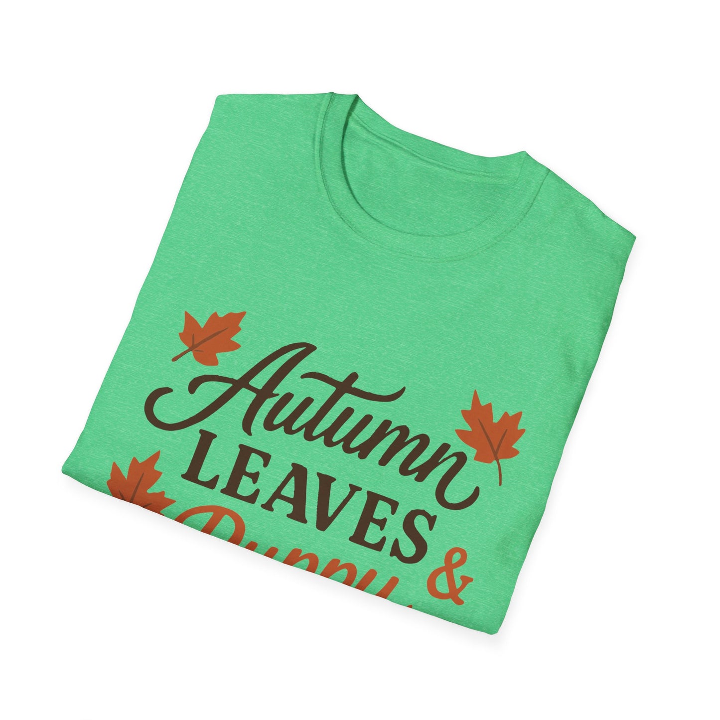 Autumn Leaves And Puppy Snuggles T-Shirt