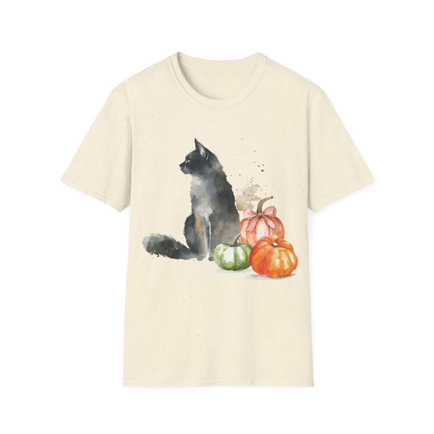 Watercolor Cat & Pumpkins T-Shirt
