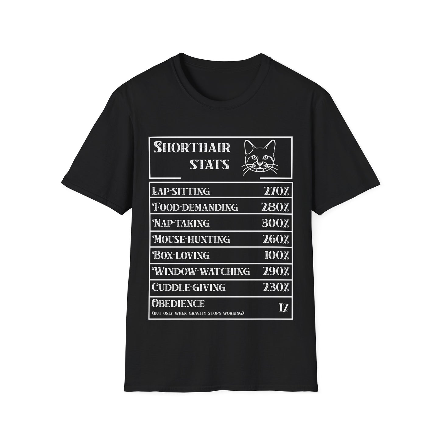Domestic Shorthair Stats T-Shirt