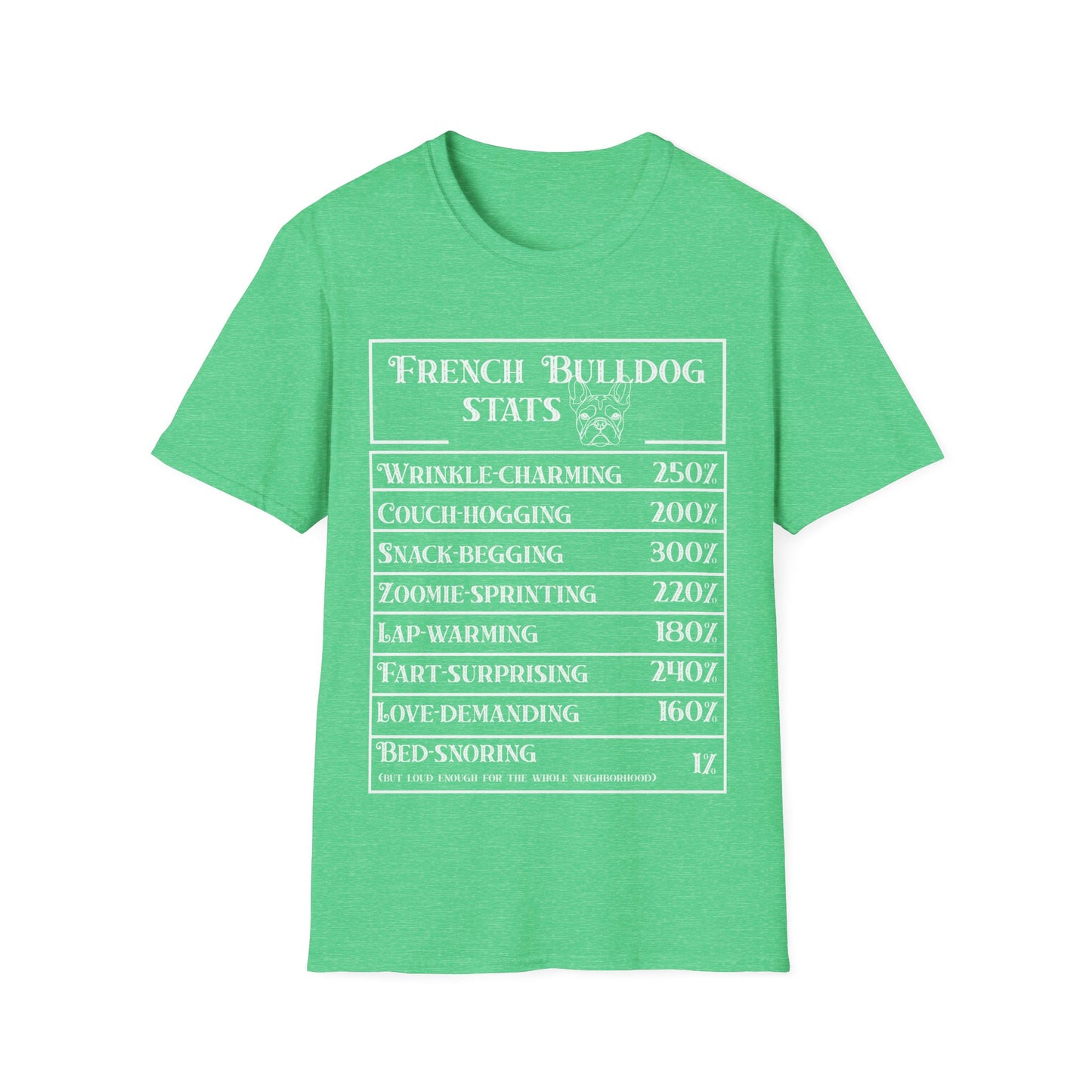 French Bulldog Stats T-Shirt