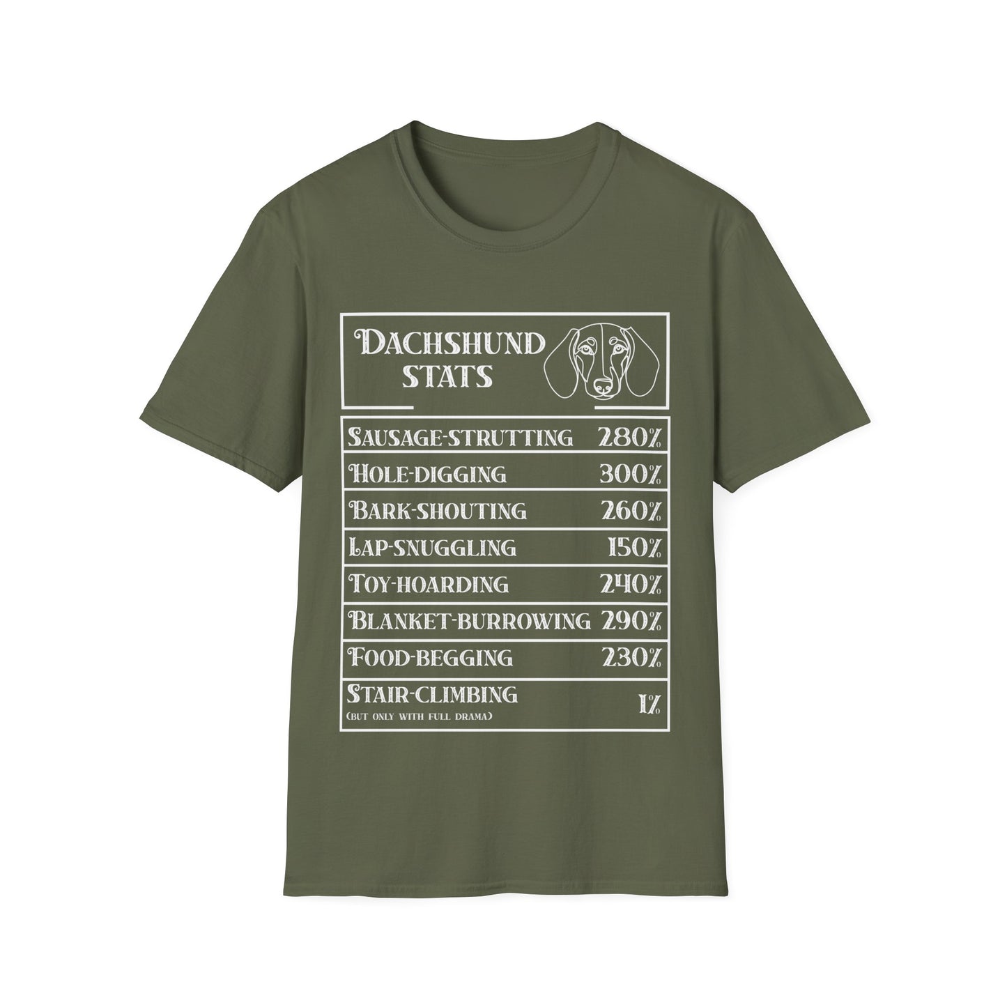 Dachshund Stats T-Shirt