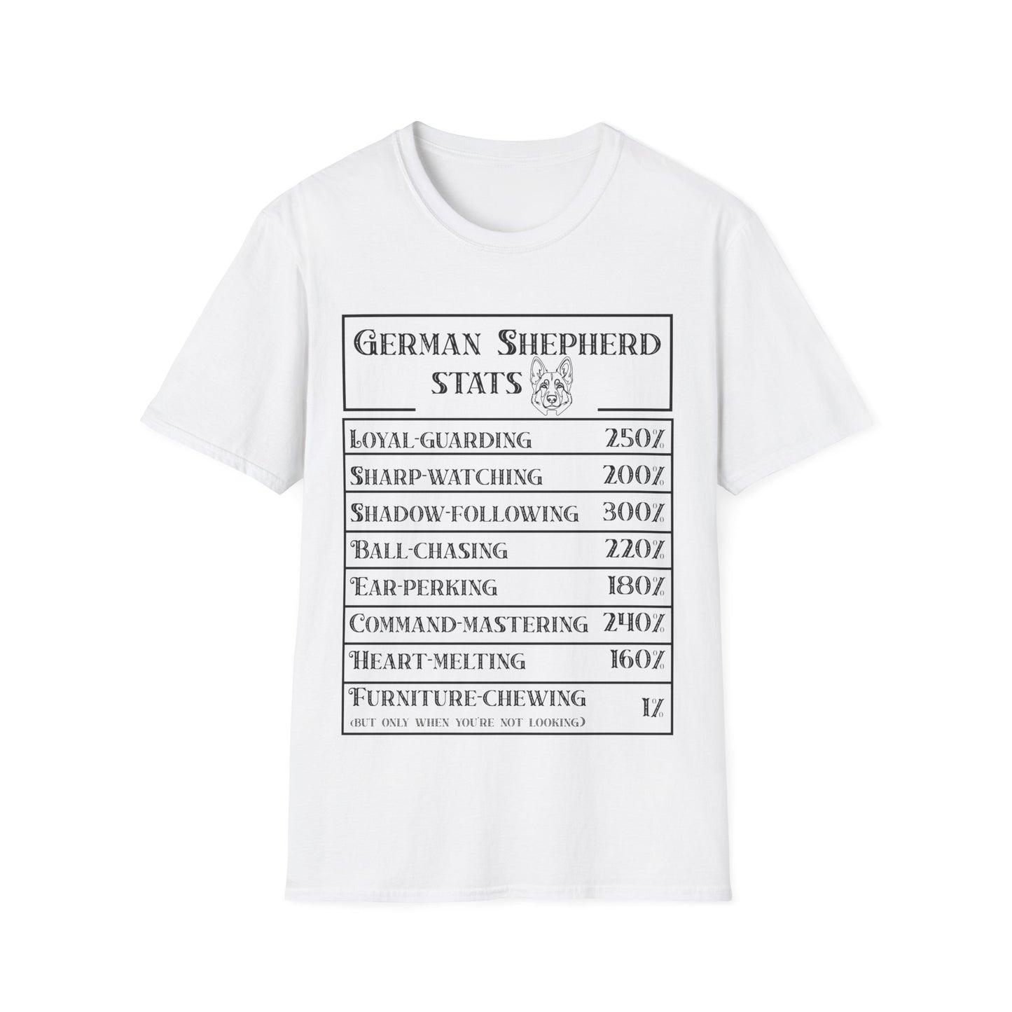 German Sherpherd Stats T-Shirt
