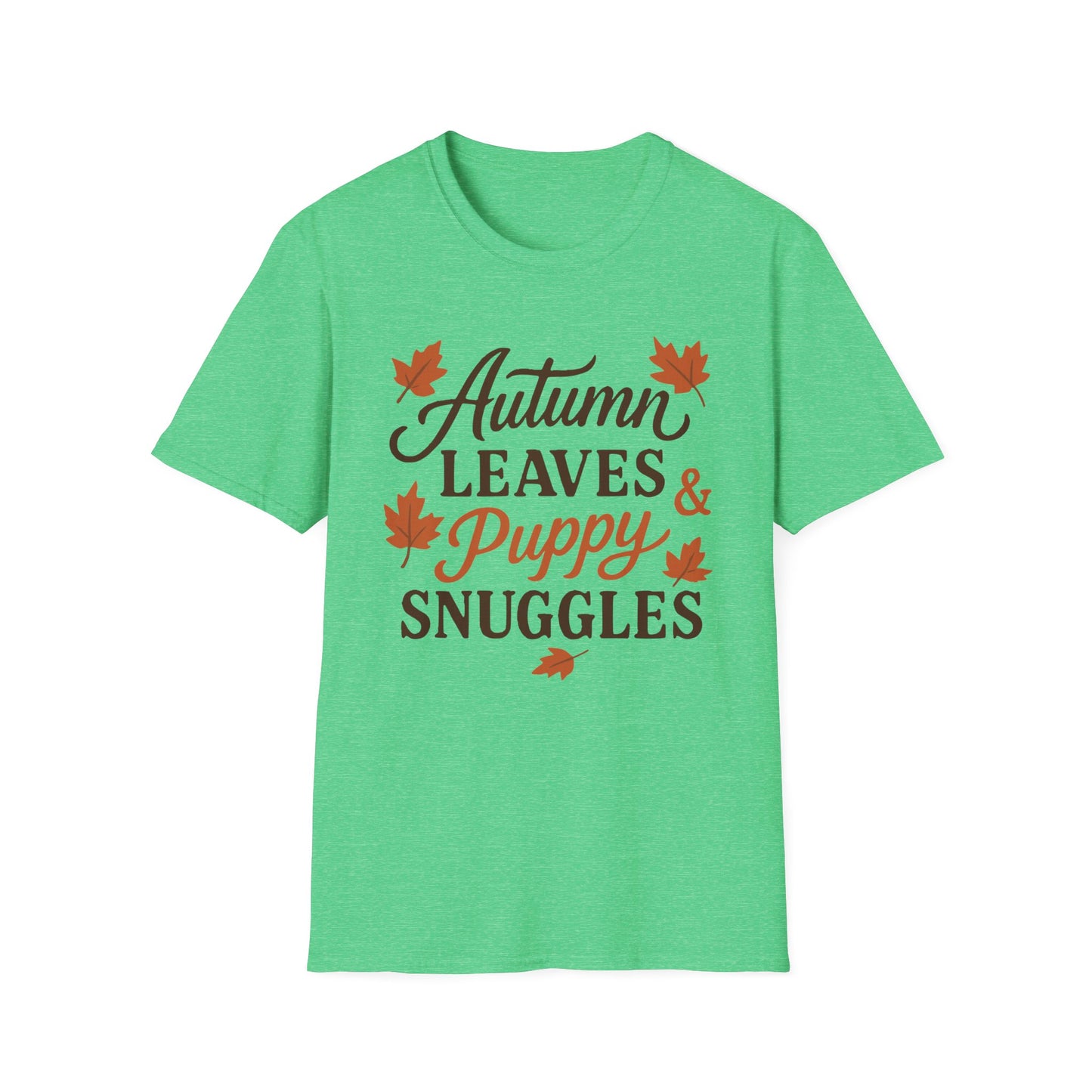 Autumn Leaves And Puppy Snuggles T-Shirt