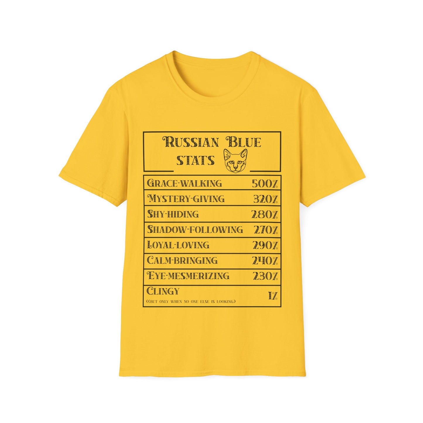 Russian Blue Stats T-Shirt
