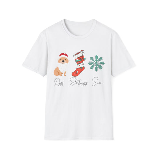 Dogs, Stockings, Snow T-Shirt