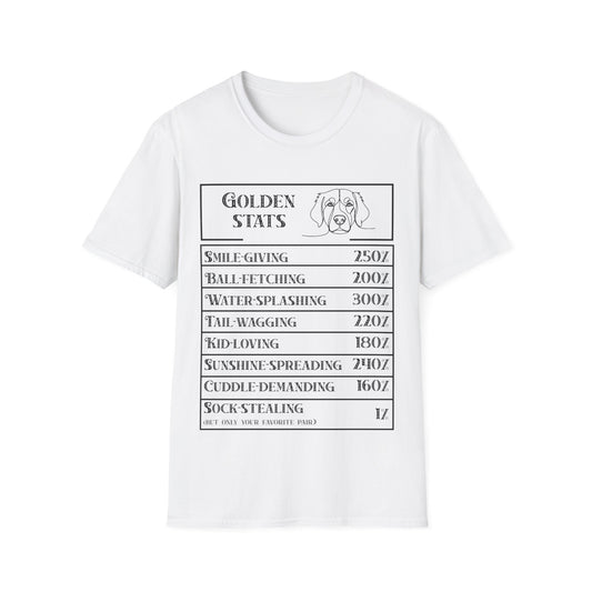 Golden Ritriever Stats T-Shirt