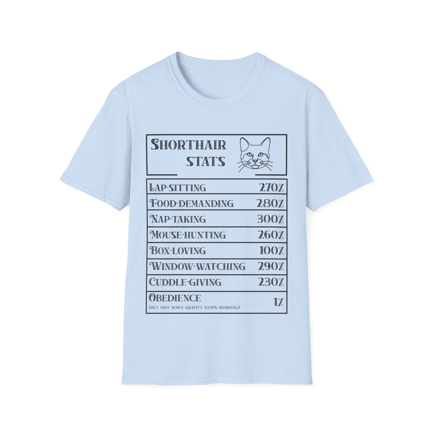 Domestic Shorthair Stats T-Shirt