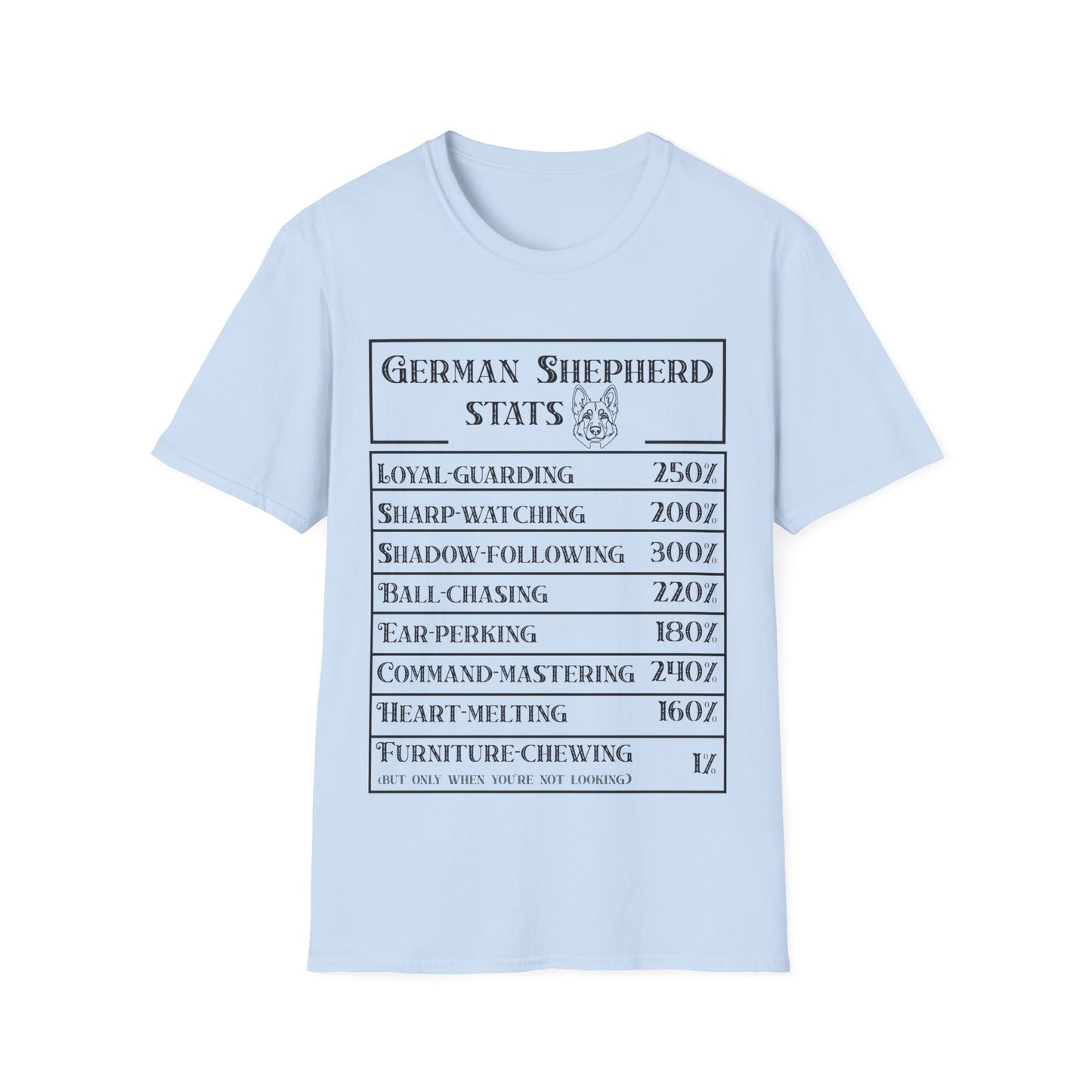German Sherpherd Stats T-Shirt