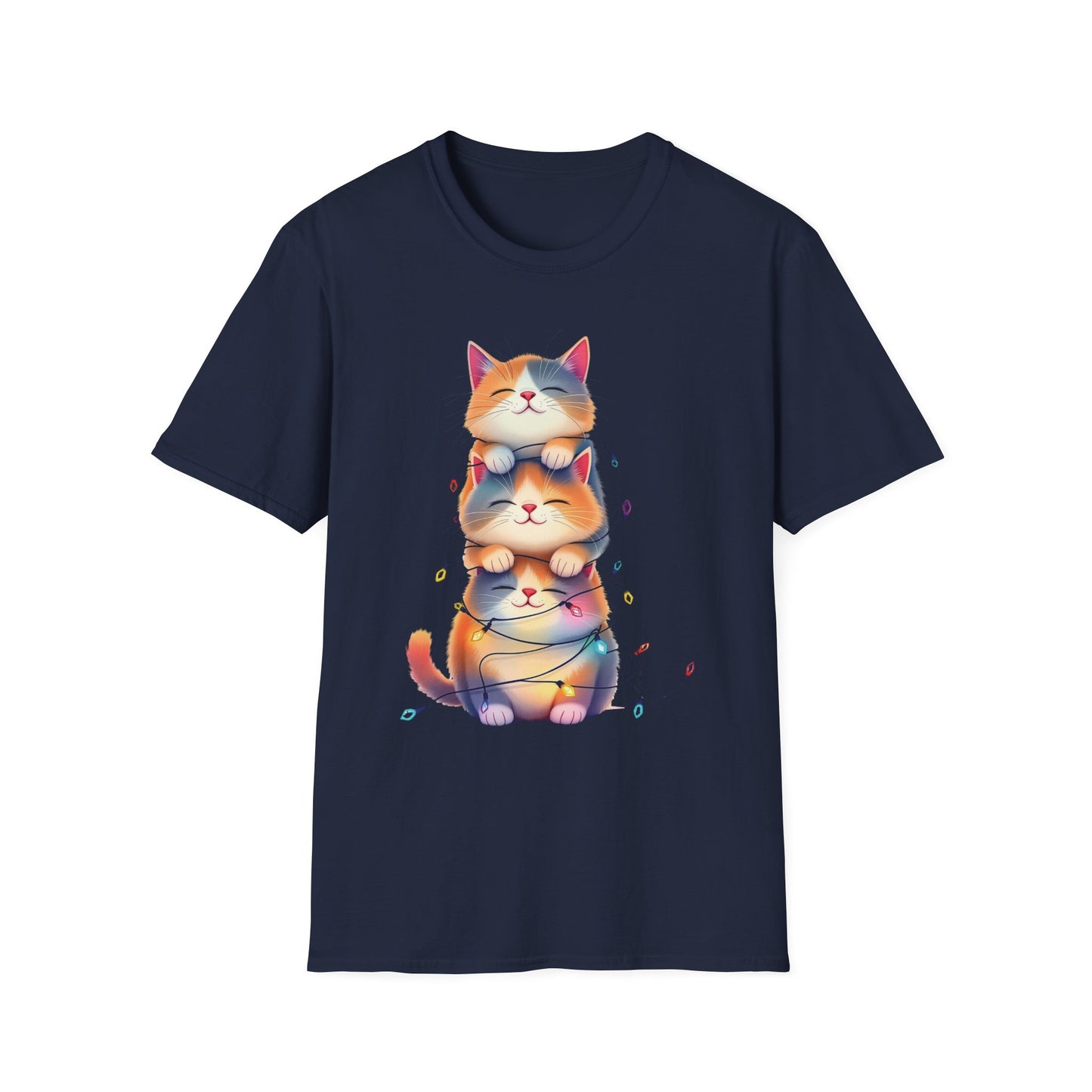 Playful Cats Stacked Vertically T-Shirt