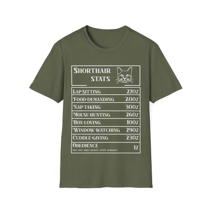 Domestic Shorthair Stats T-Shirt