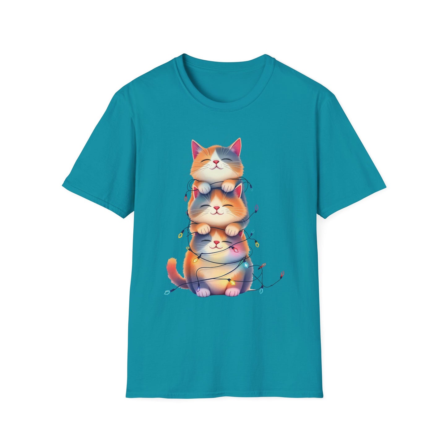 Playful Cats Stacked Vertically T-Shirt