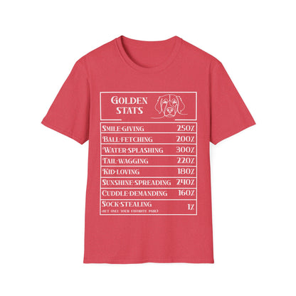 Golden Ritriever Stats T-Shirt