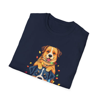 Playful Dogs Stacked Vertically T-Shirt