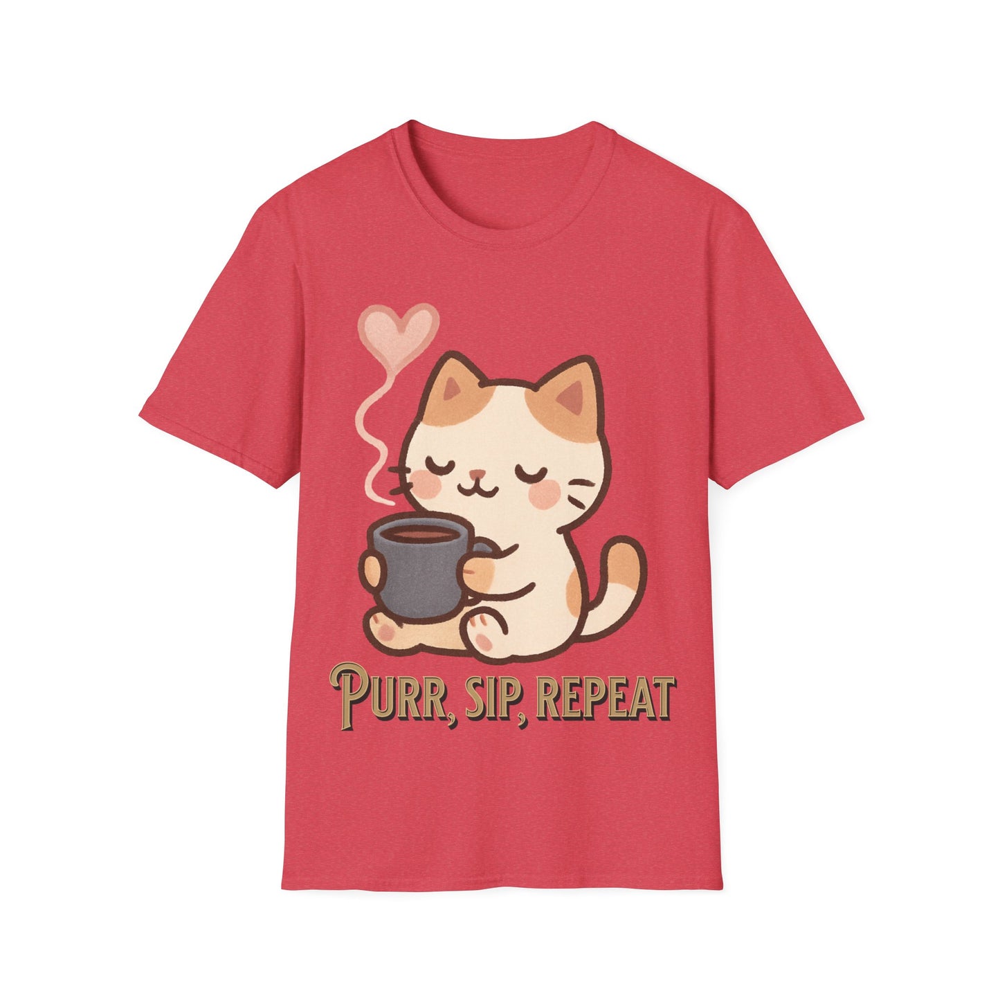 Cozy Cat, Coffee Hug Kawai T-Shirt