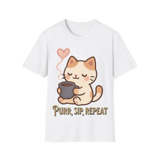Cozy Cat, Coffee Hug Kawai T-Shirt