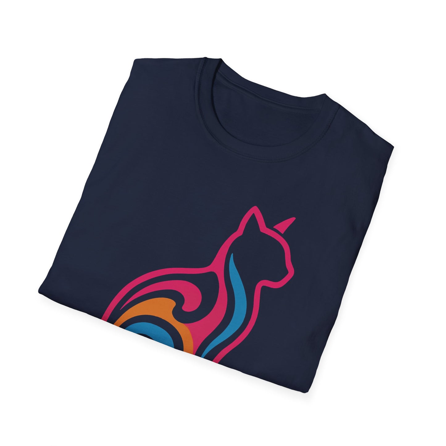 Psychedelic Cat Silhouette T-Shirt