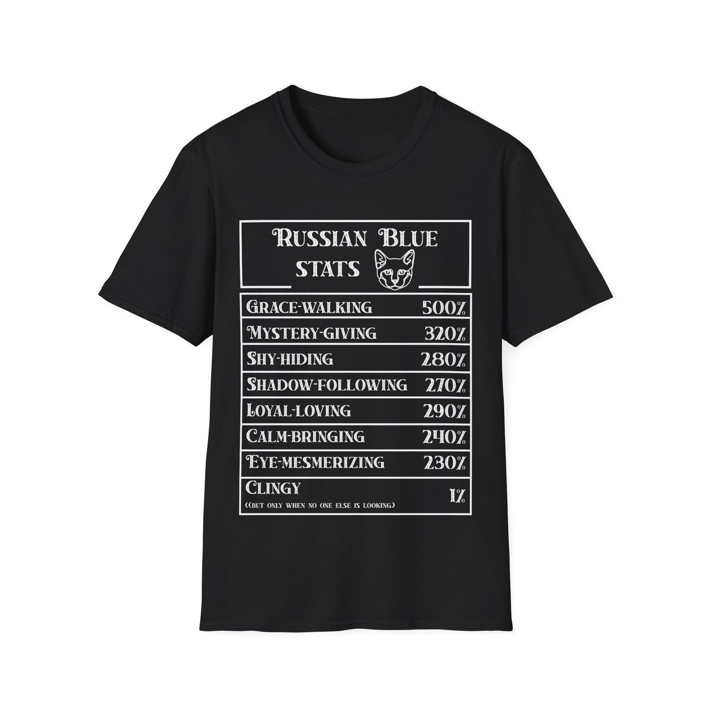 Russian Blue Stats T-Shirt