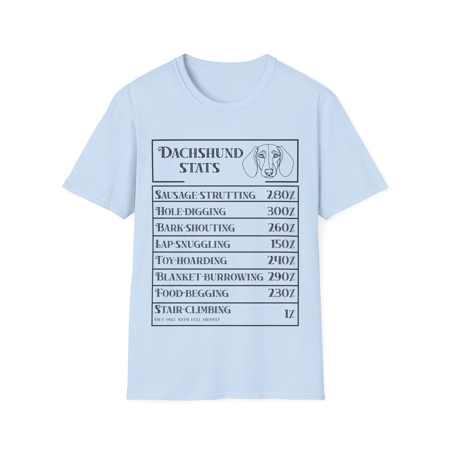 Dachshund Stats T-Shirt
