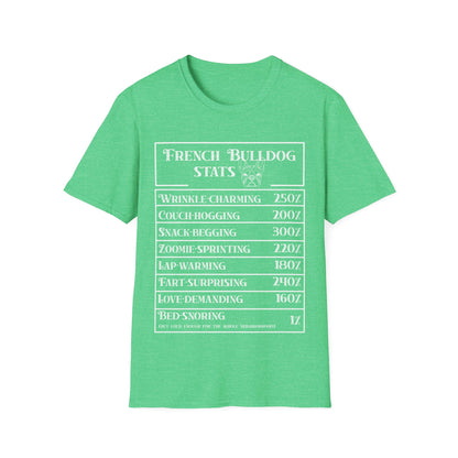 French Bulldog Stats T-Shirt