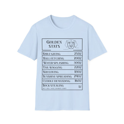 Golden Ritriever Stats T-Shirt