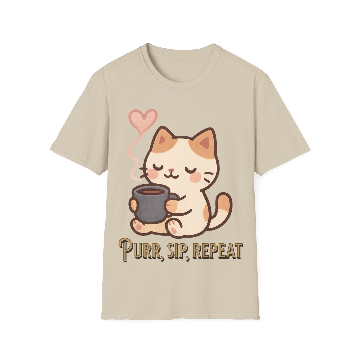 Cozy Cat, Coffee Hug Kawai T-Shirt