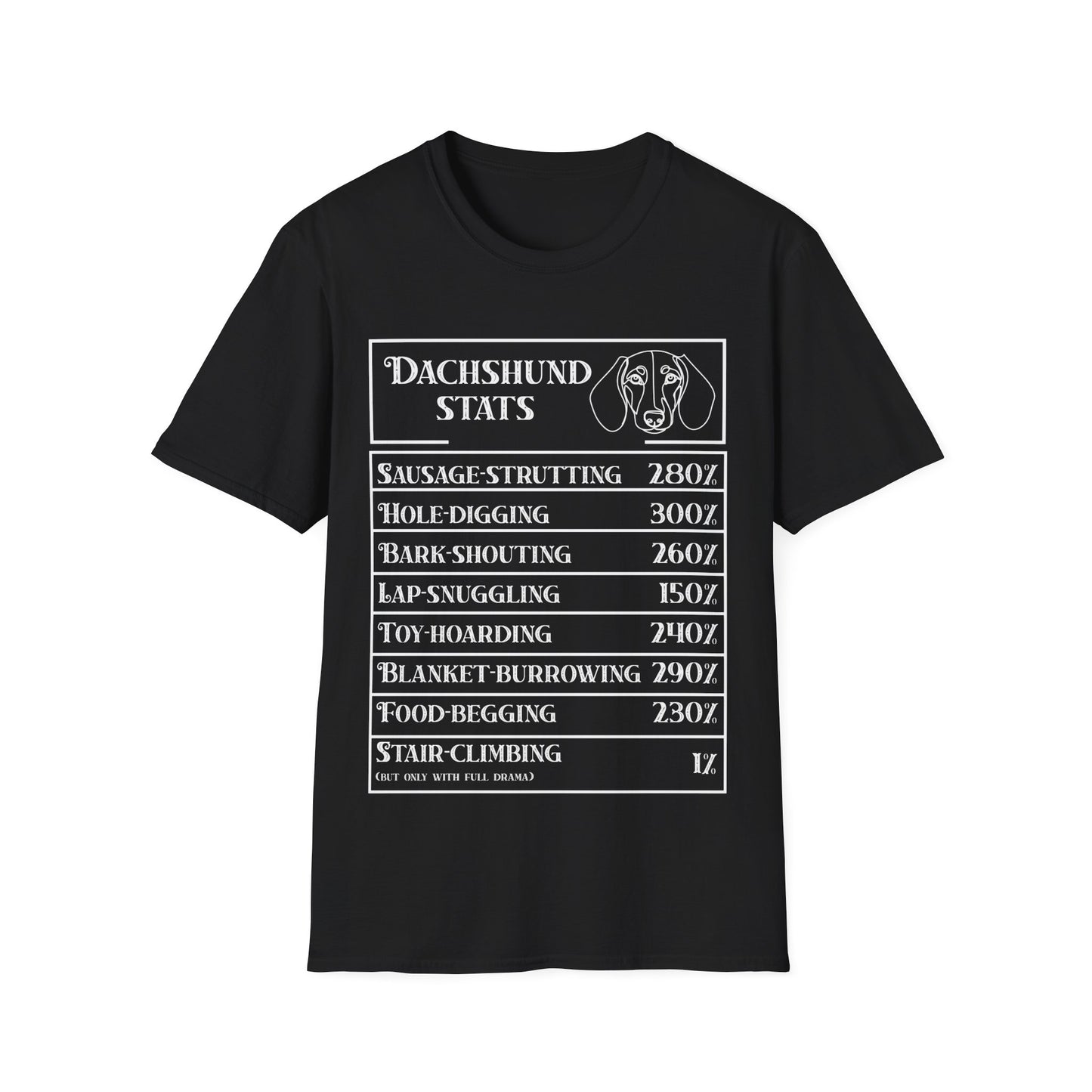 Dachshund Stats T-Shirt