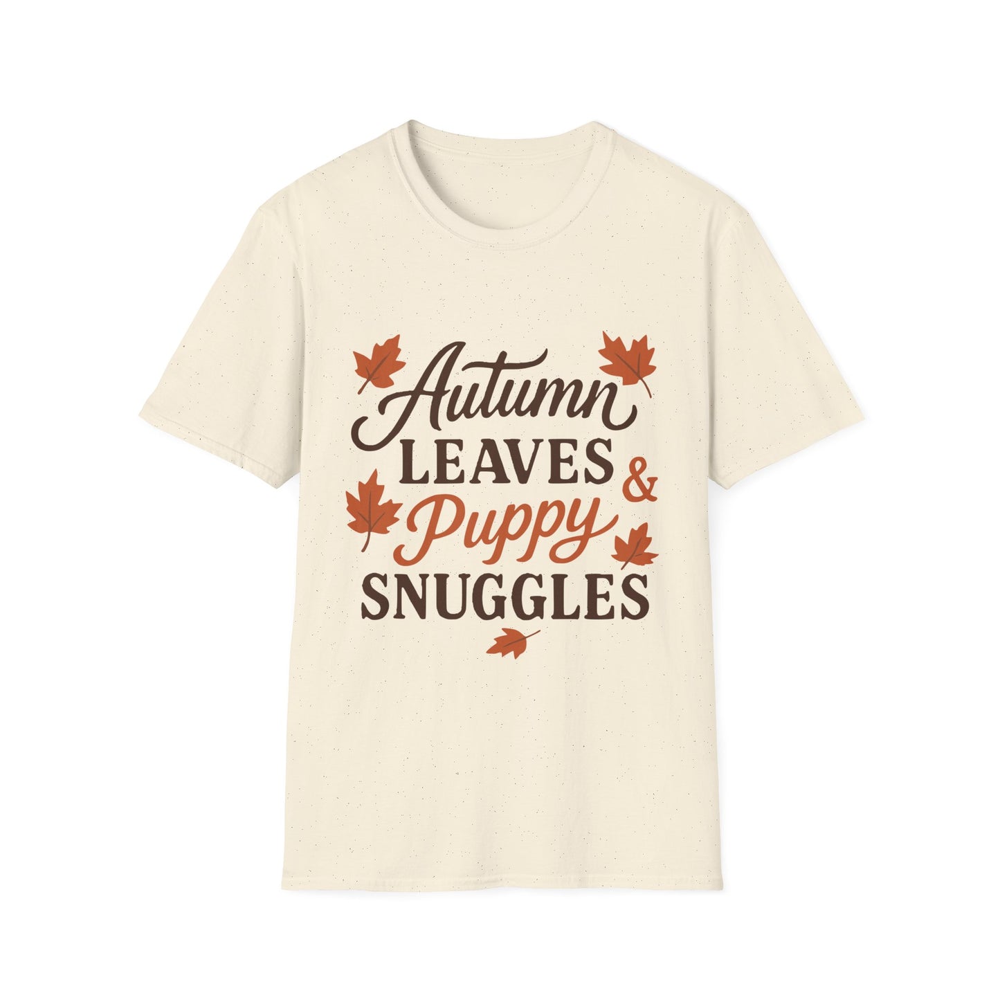 Autumn Leaves And Puppy Snuggles T-Shirt