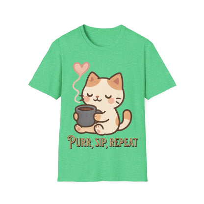 Cozy Cat, Coffee Hug Kawai T-Shirt