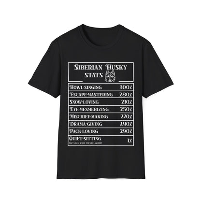 Siberian Husky Stats T-Shirt