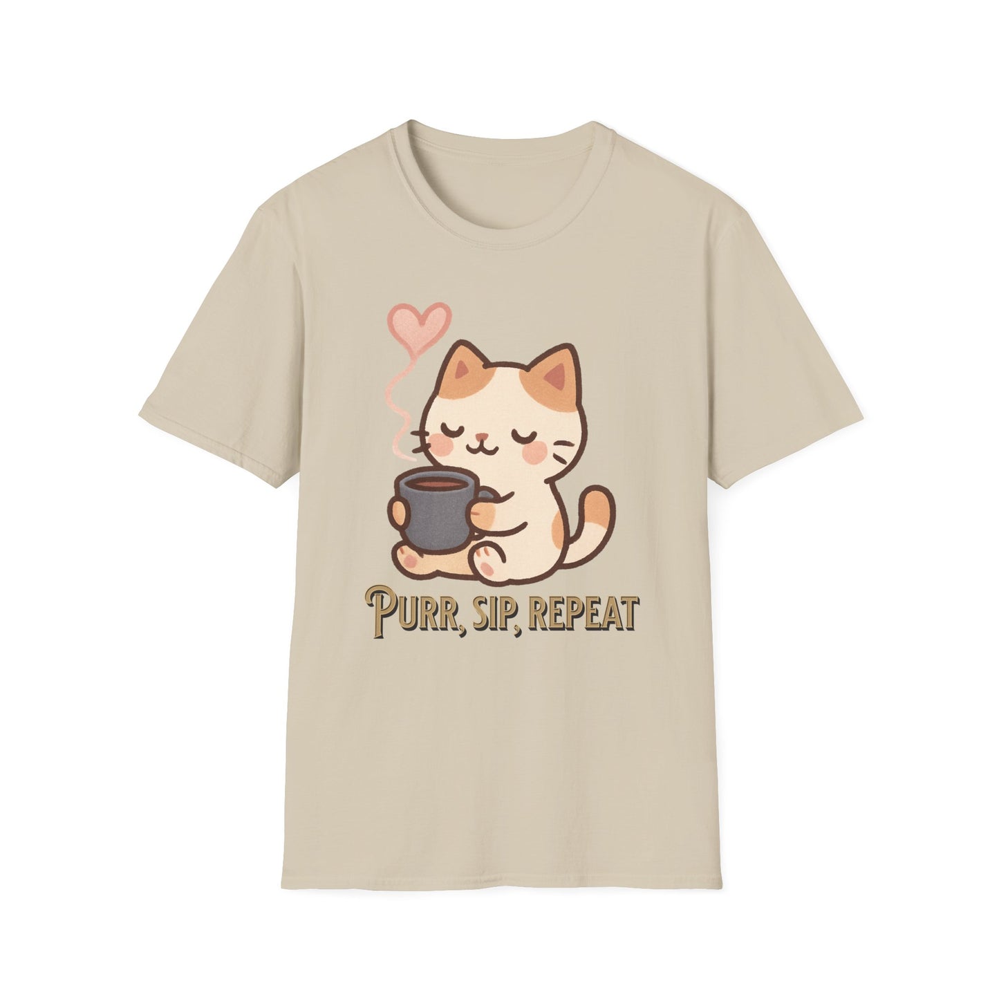 Cozy Cat, Coffee Hug Kawai T-Shirt