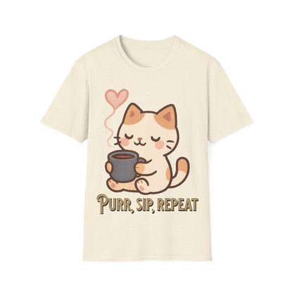 Cozy Cat, Coffee Hug Kawai T-Shirt