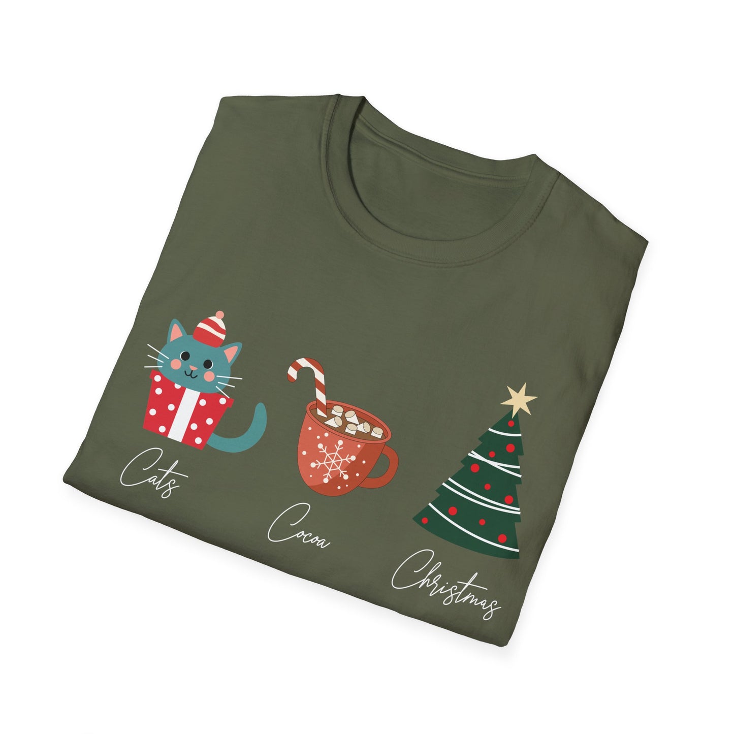 Cats, Cocoa, Christmas T-Shirt