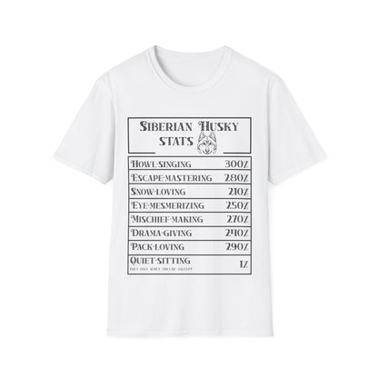 Siberian Husky Stats T-Shirt