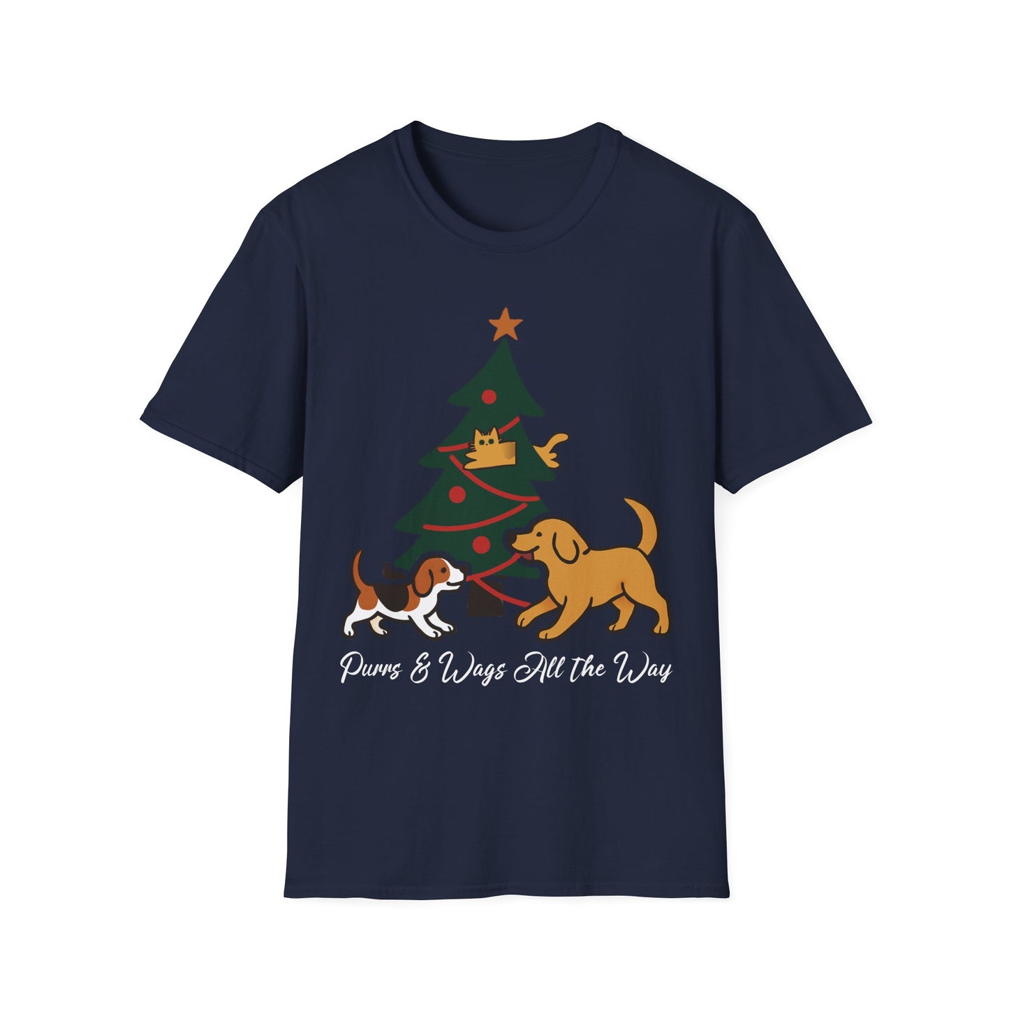 Playful Pups And Curious Cat T-Shirt