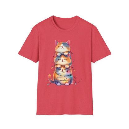 Playful Cats Stacked Vertically T-Shirt
