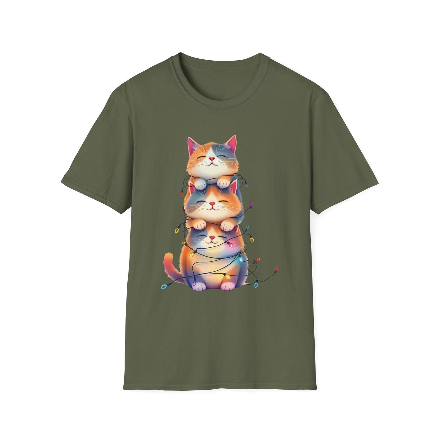 Playful Cats Stacked Vertically T-Shirt