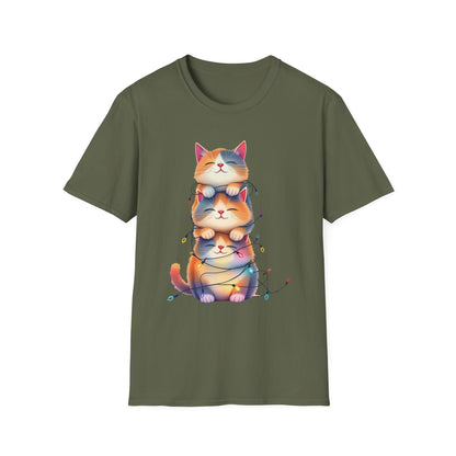 Playful Cats Stacked Vertically T-Shirt