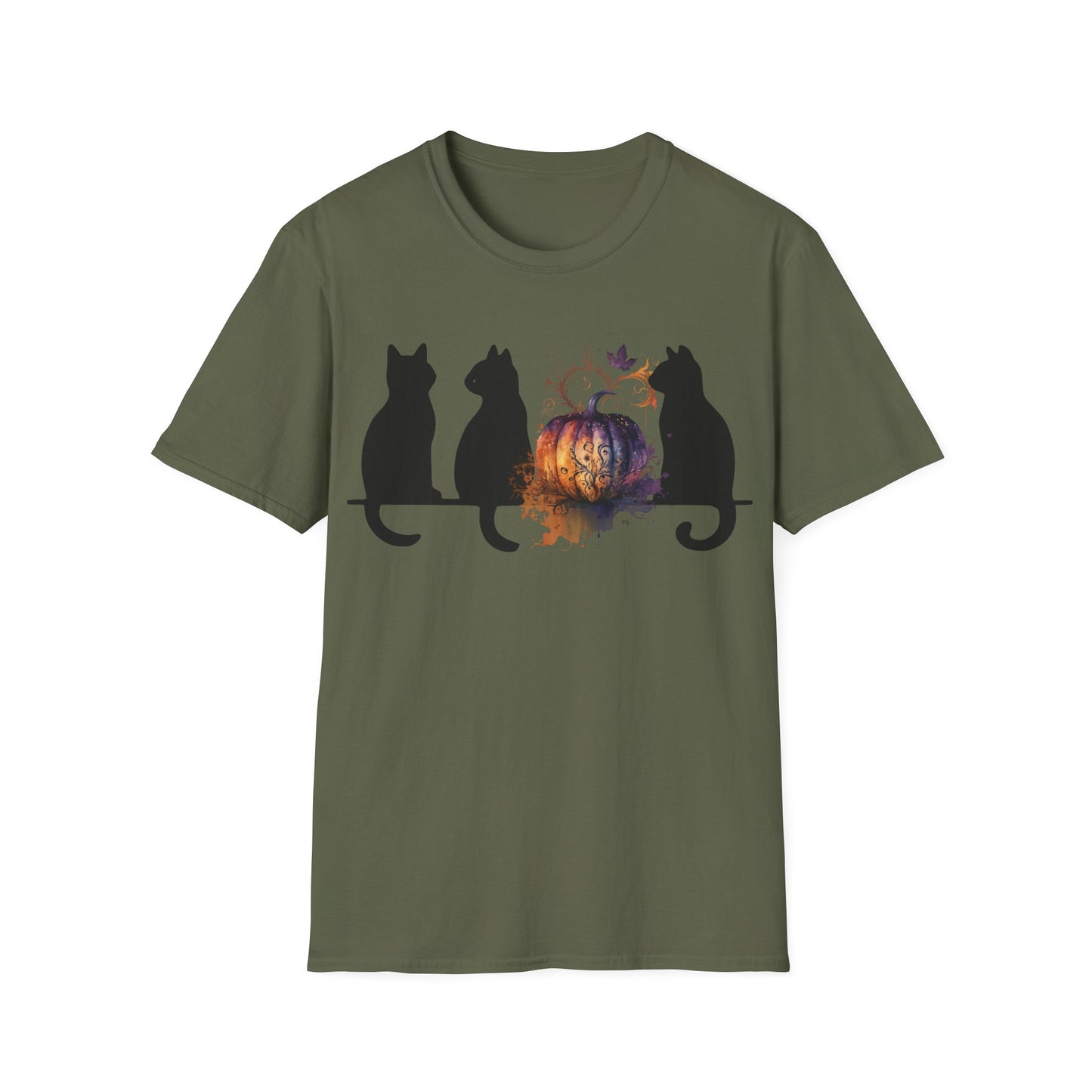 Black Cats And Pumpkin T-Shirt