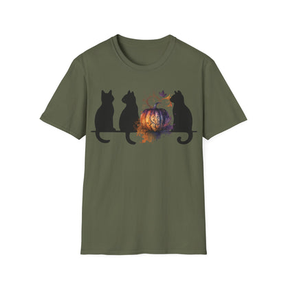 Black Cats And Pumpkin T-Shirt