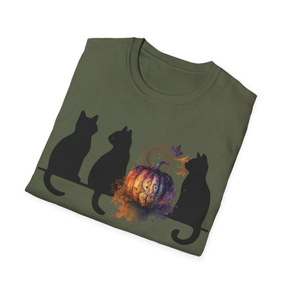 Black Cats And Pumpkin T-Shirt