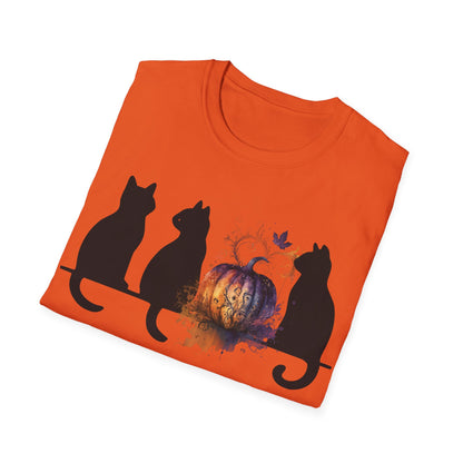 Black Cats And Pumpkin T-Shirt
