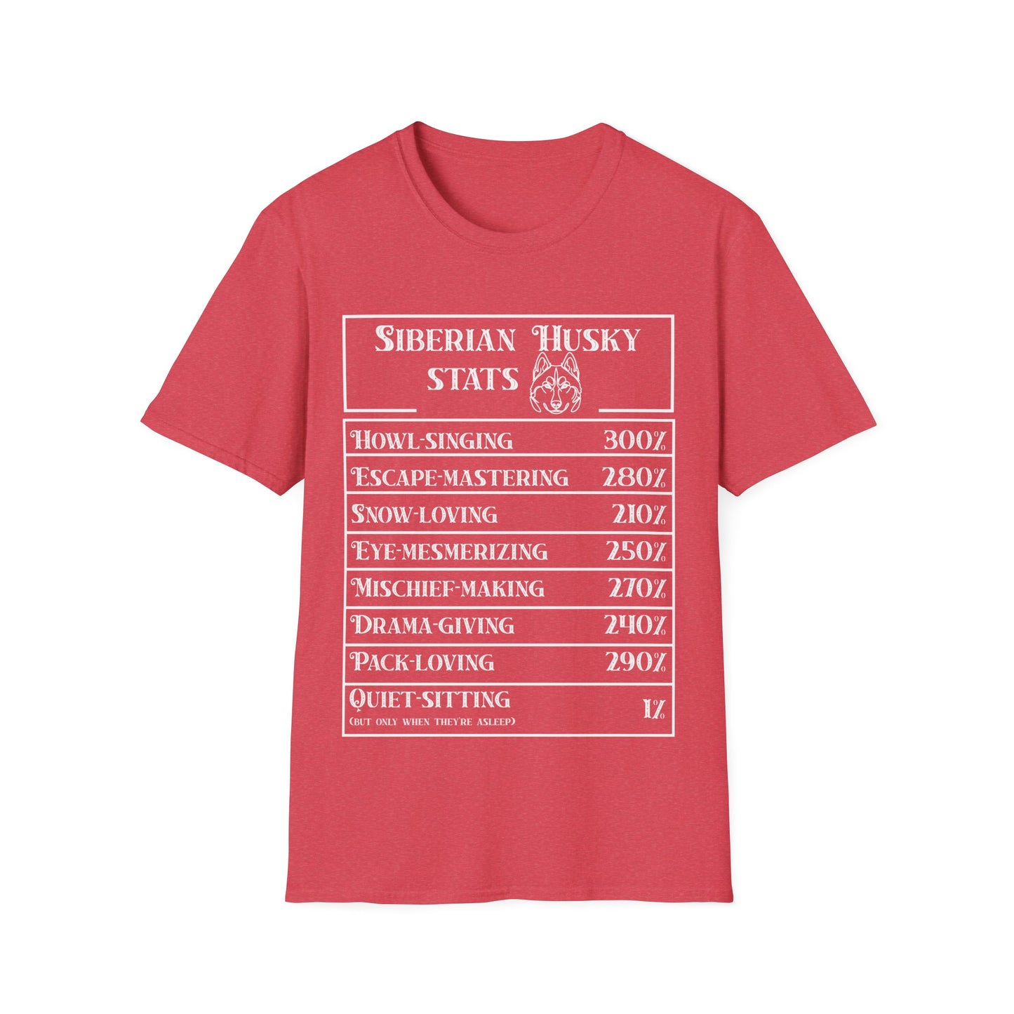 Siberian Husky Stats T-Shirt