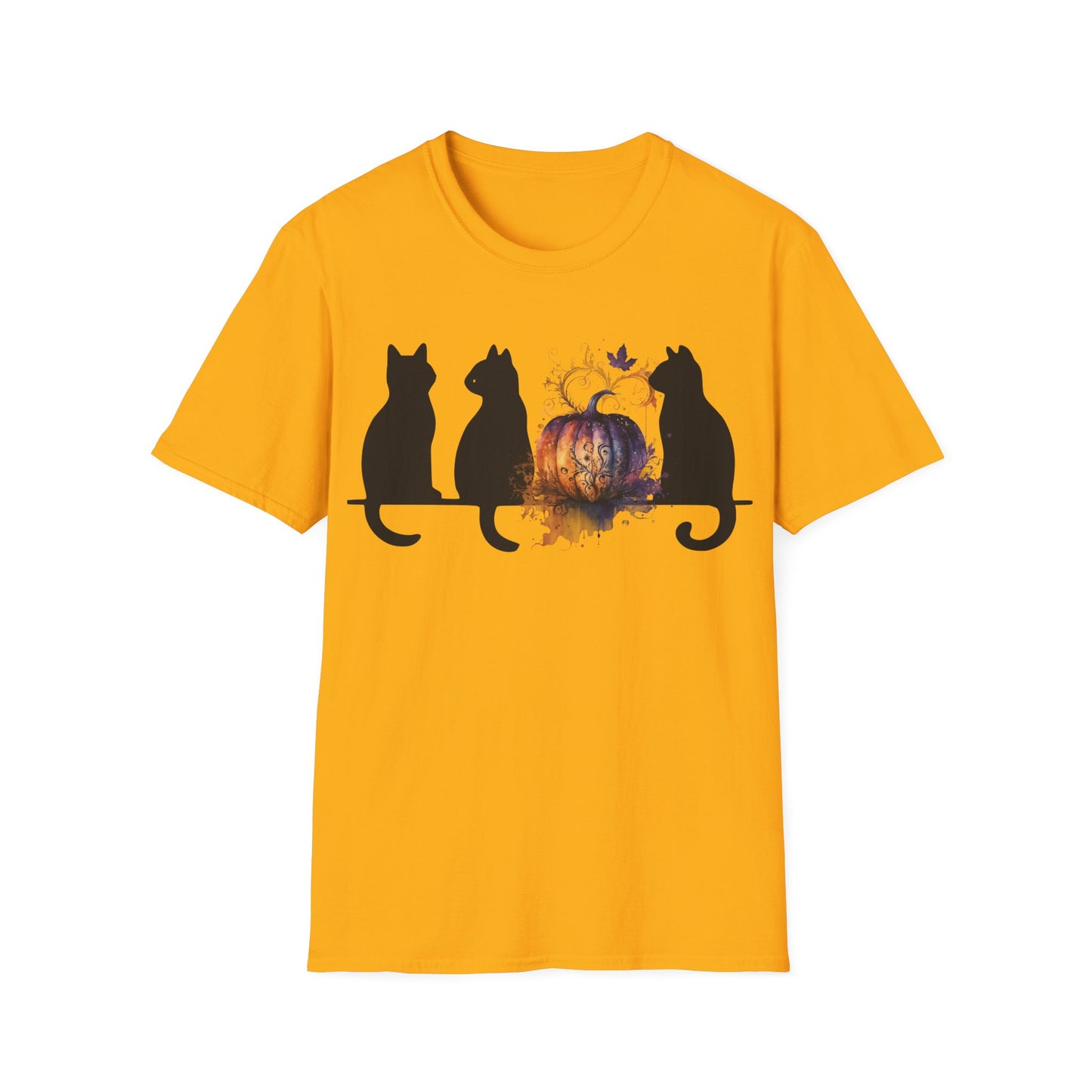 Black Cats And Pumpkin T-Shirt