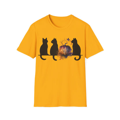 Black Cats And Pumpkin T-Shirt