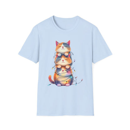 Playful Cats Stacked Vertically T-Shirt