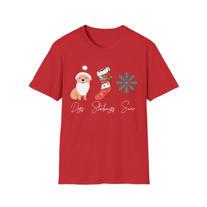 Dogs, Stockings, Snow T-Shirt