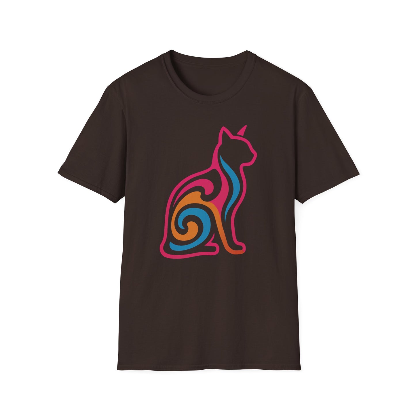 Psychedelic Cat Silhouette T-Shirt