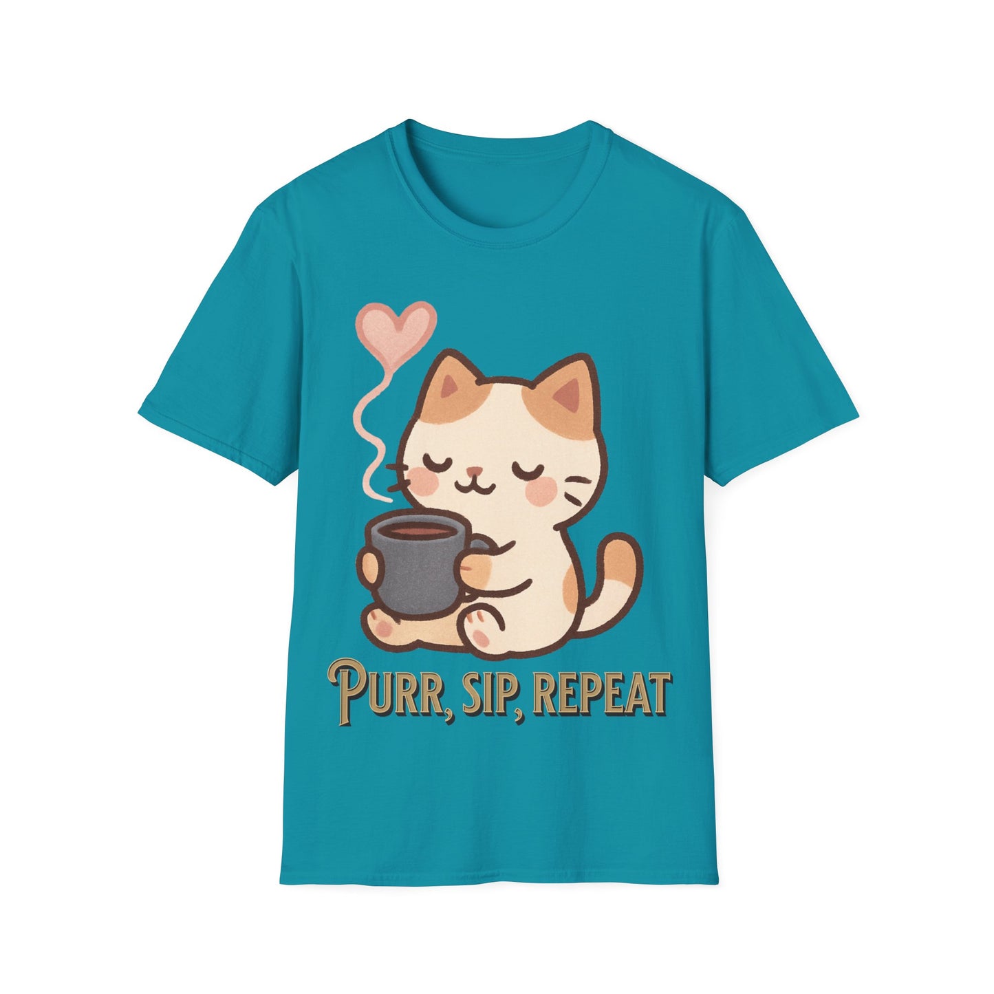 Cozy Cat, Coffee Hug Kawai T-Shirt