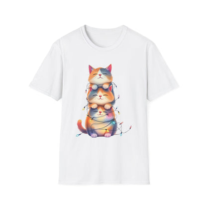 Playful Cats Stacked Vertically T-Shirt